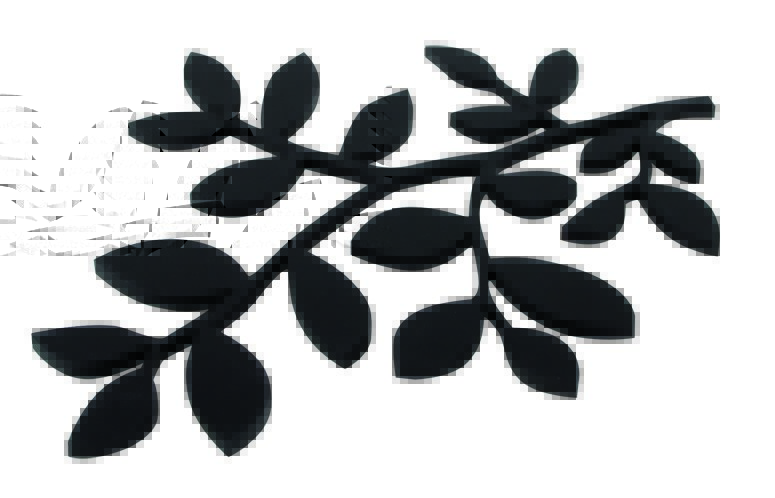 pluto design dessous de plat en feuilles noir
