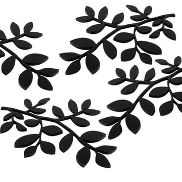 Dessous de plat en feuilles - noir - Pluto Design