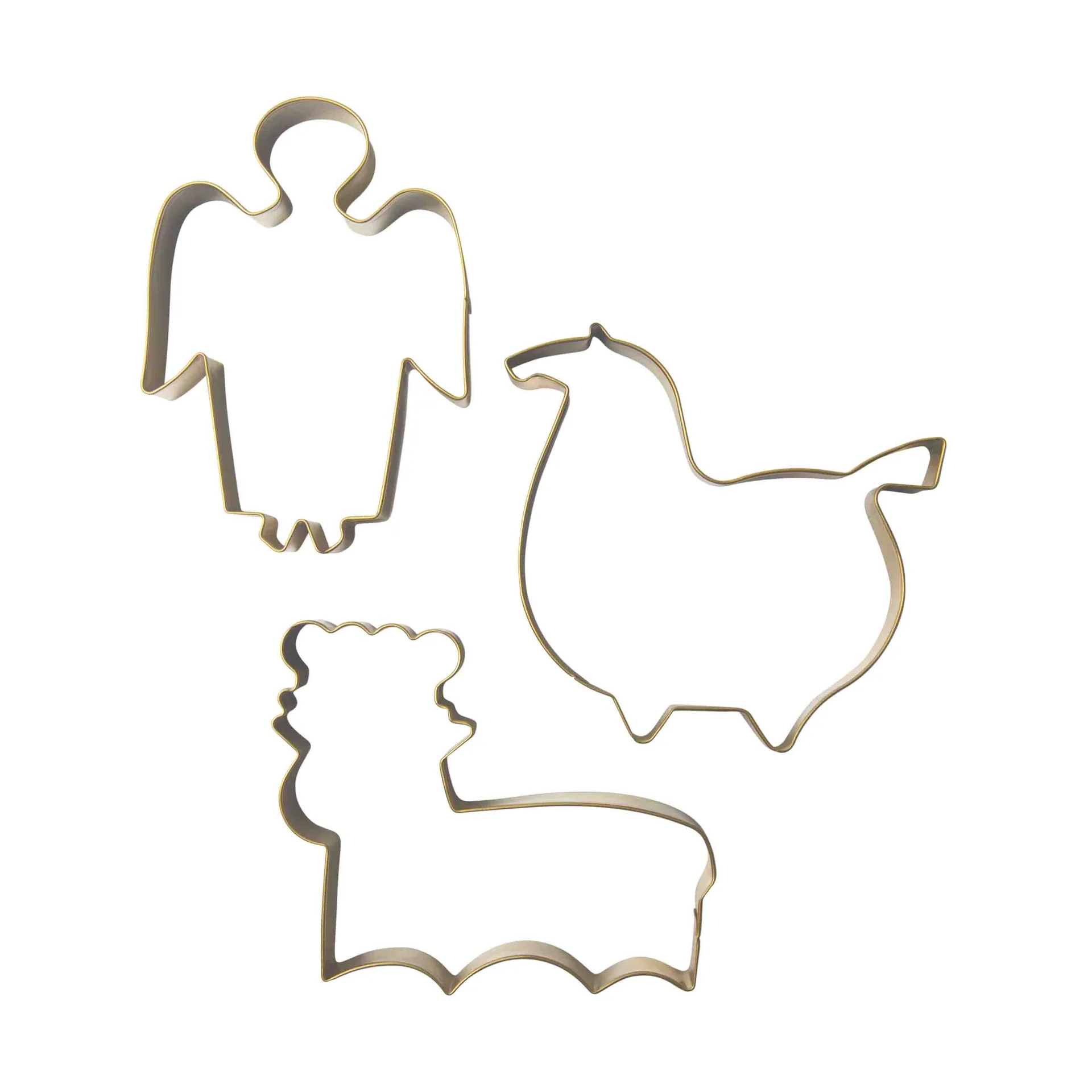 Emporte-pièce Stig L 3 pièces, Or Pluto Design