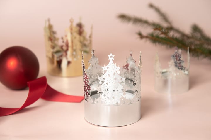 Lanterne médium Sapin, Argent Pluto Design