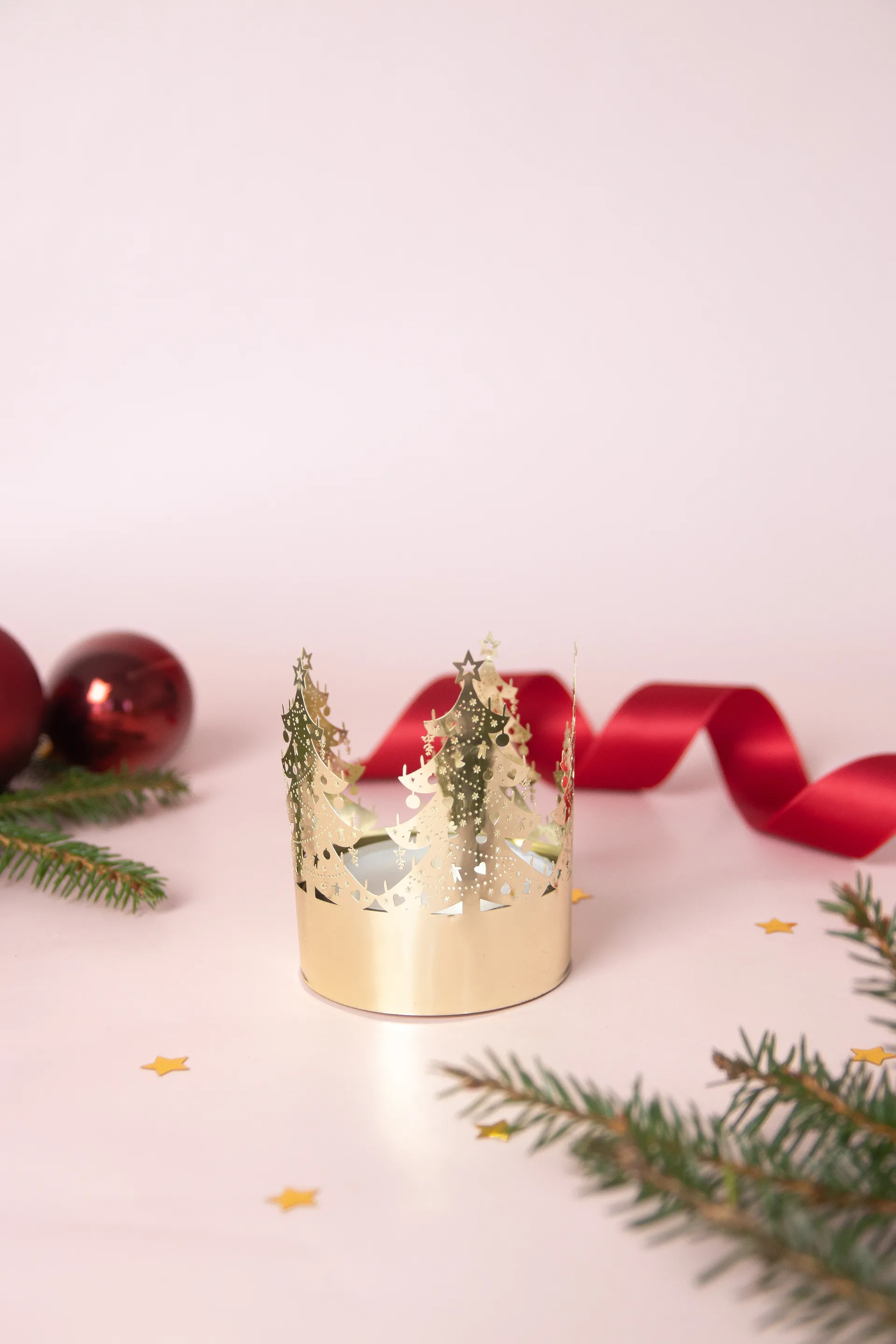 Lanterne médium Sapin, Or Pluto Design