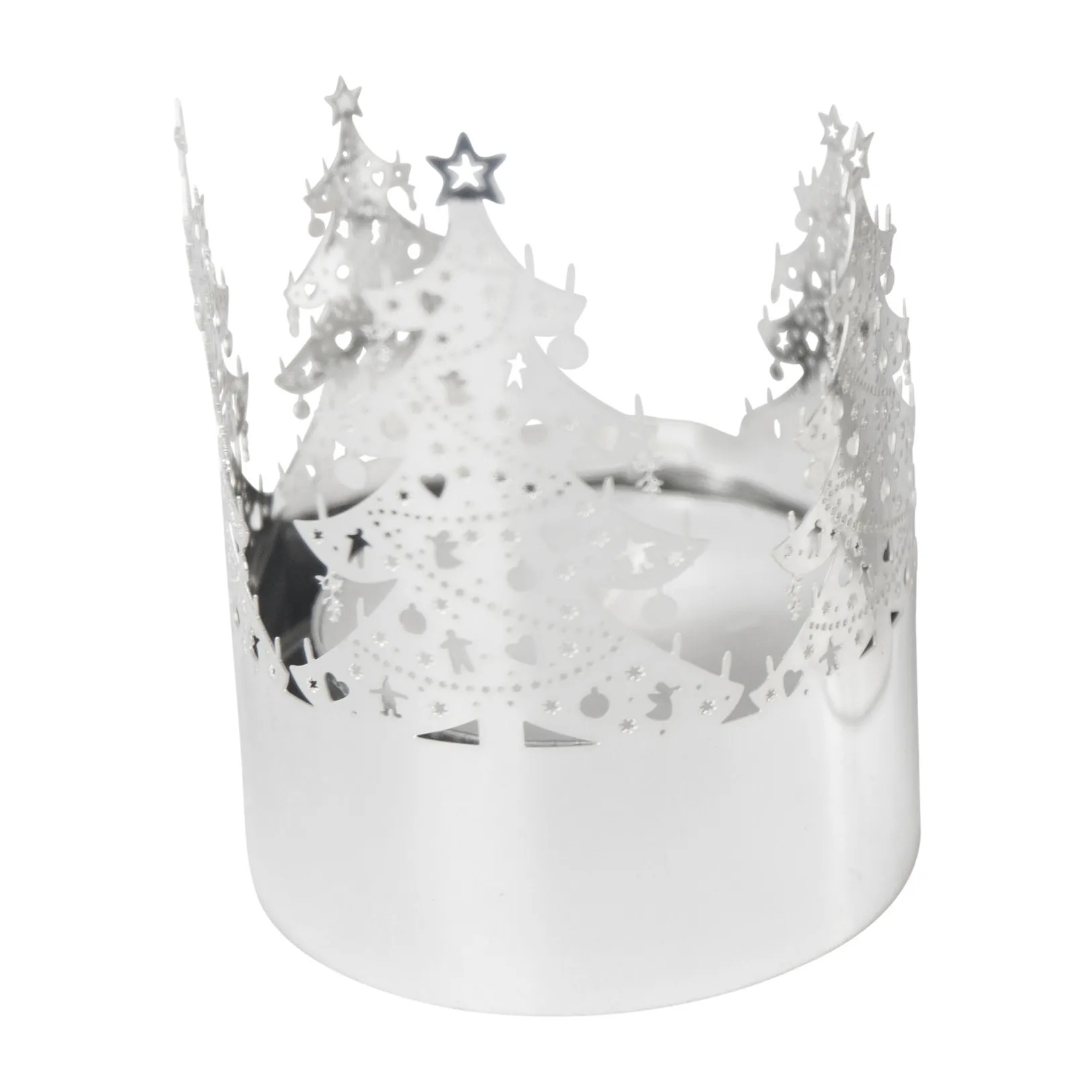 Lanterne mini Sapin, Argent Pluto Design