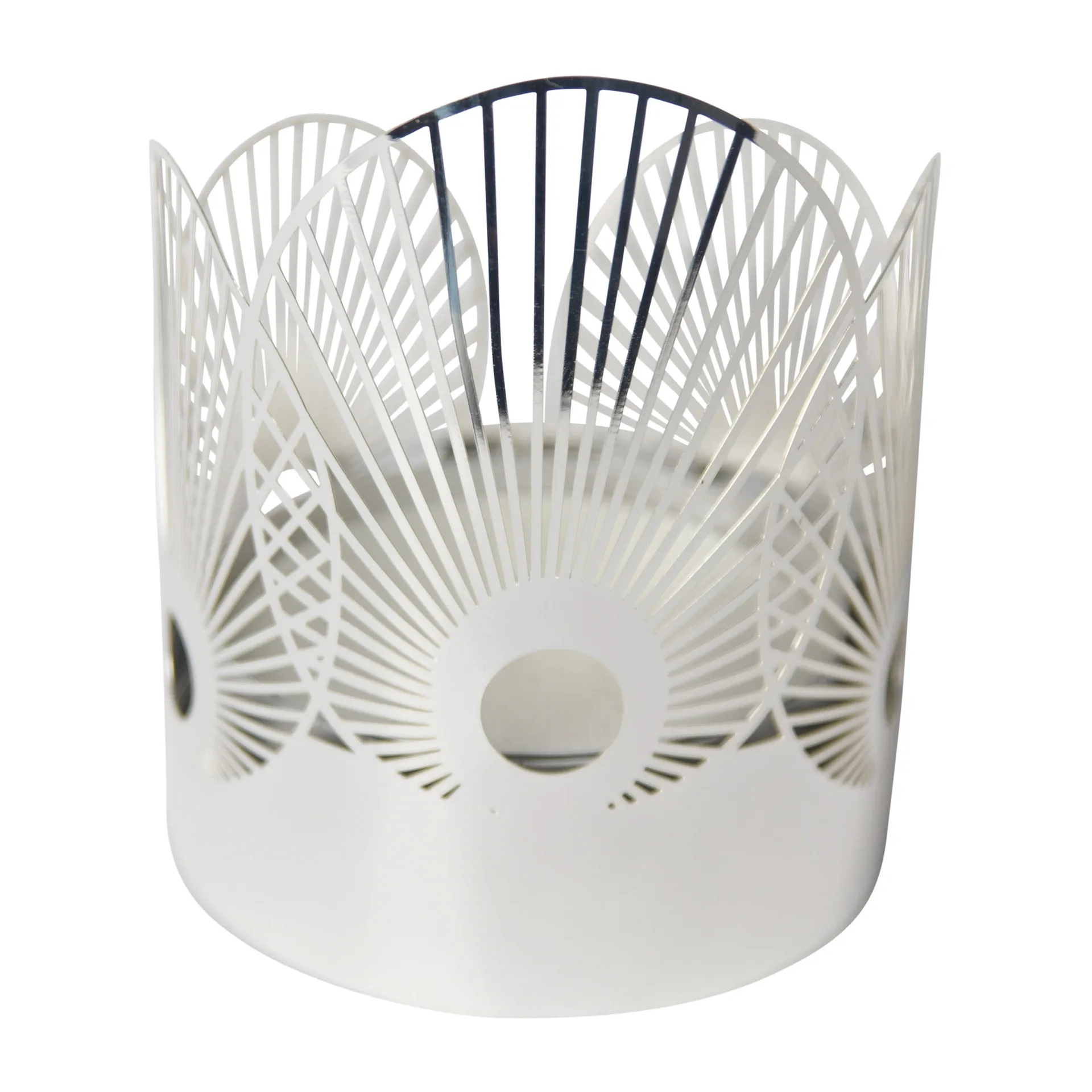 Lanterne Sun moyenne Ø6,5 cm, Argent Pluto Design