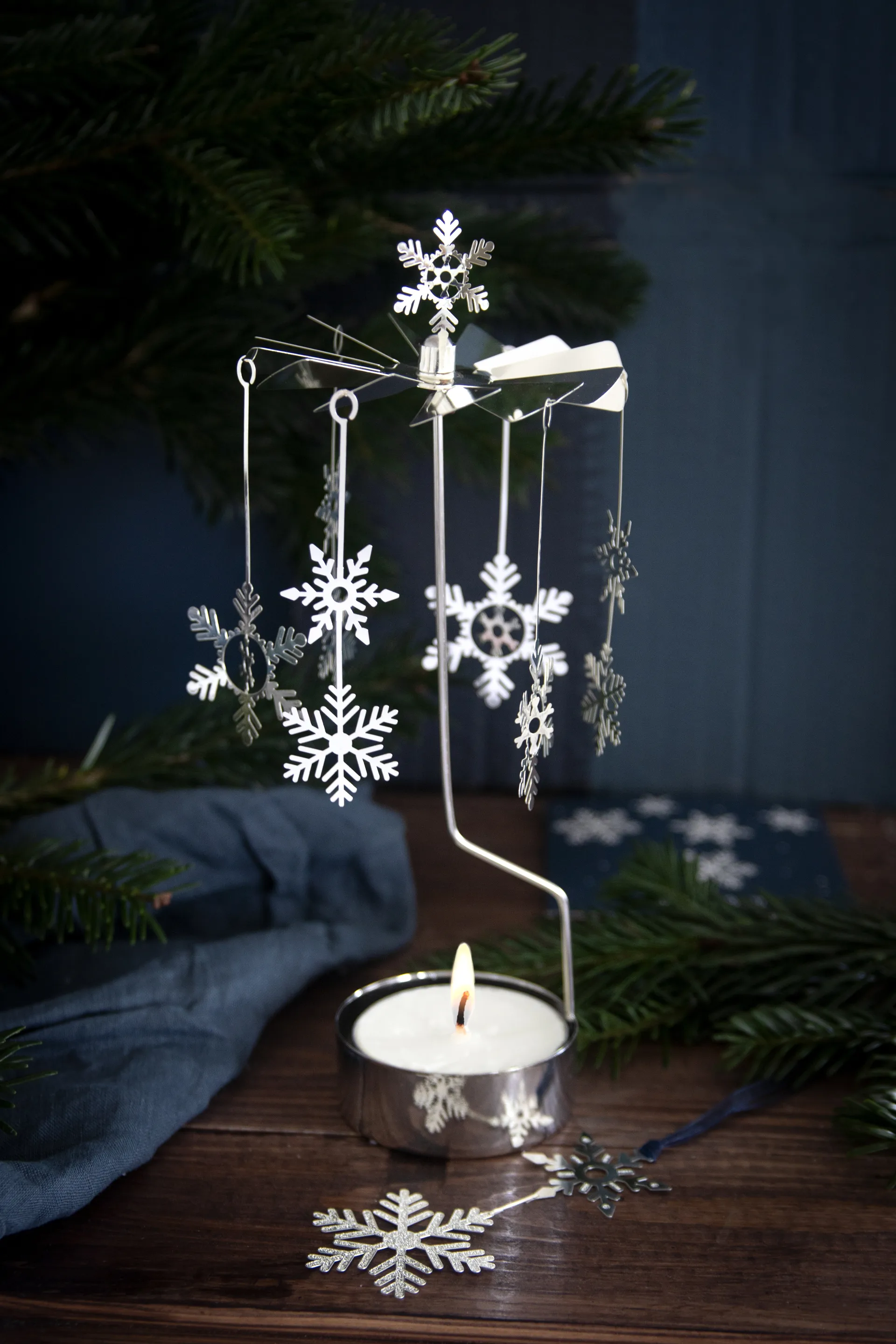 Mobile ange XL Snowfall, Argent Pluto Design