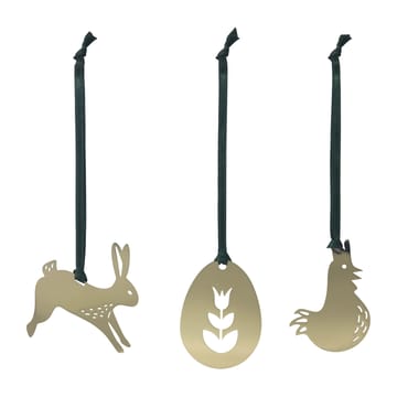 Pendentifs d�écoratifs de Pâques, lot de 3 - Or - Pluto Design