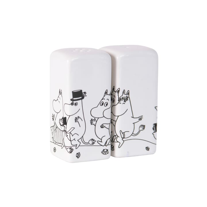 Salière et poivrier Famille Moomin - Blanc - Pluto Design