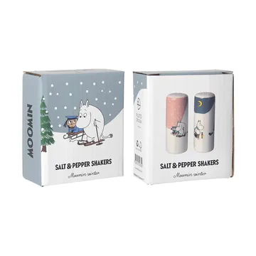 Salière et poivrière Moomin vinter - Rose-bleu-blanc - Pluto Design