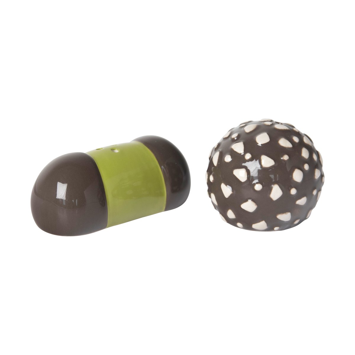 Pluto Design Salière & poivrier Like a Swede Marron-vert-blanc