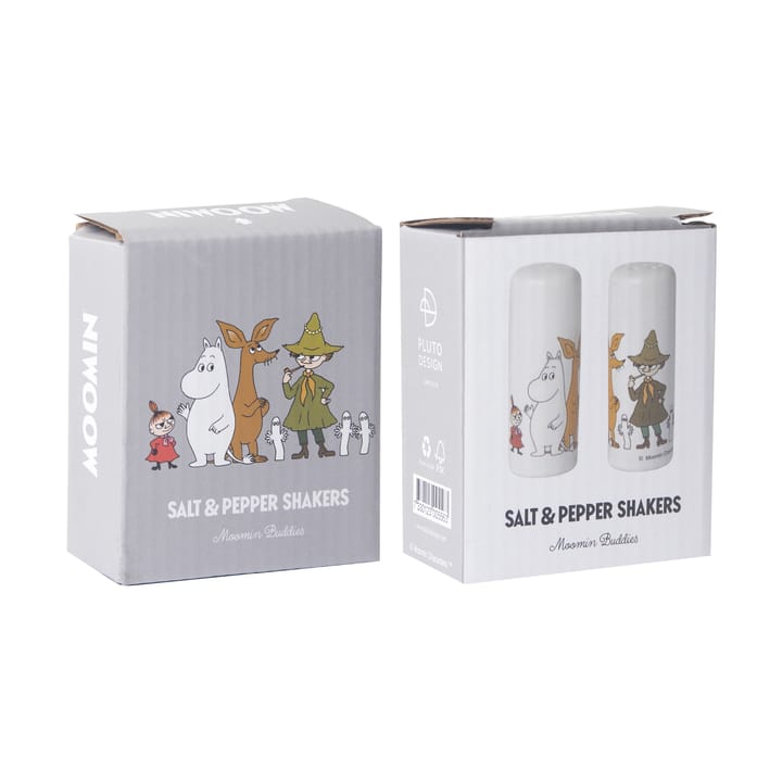 Salière & poivrier Mumin Friends, Multi-blanc Pluto Design