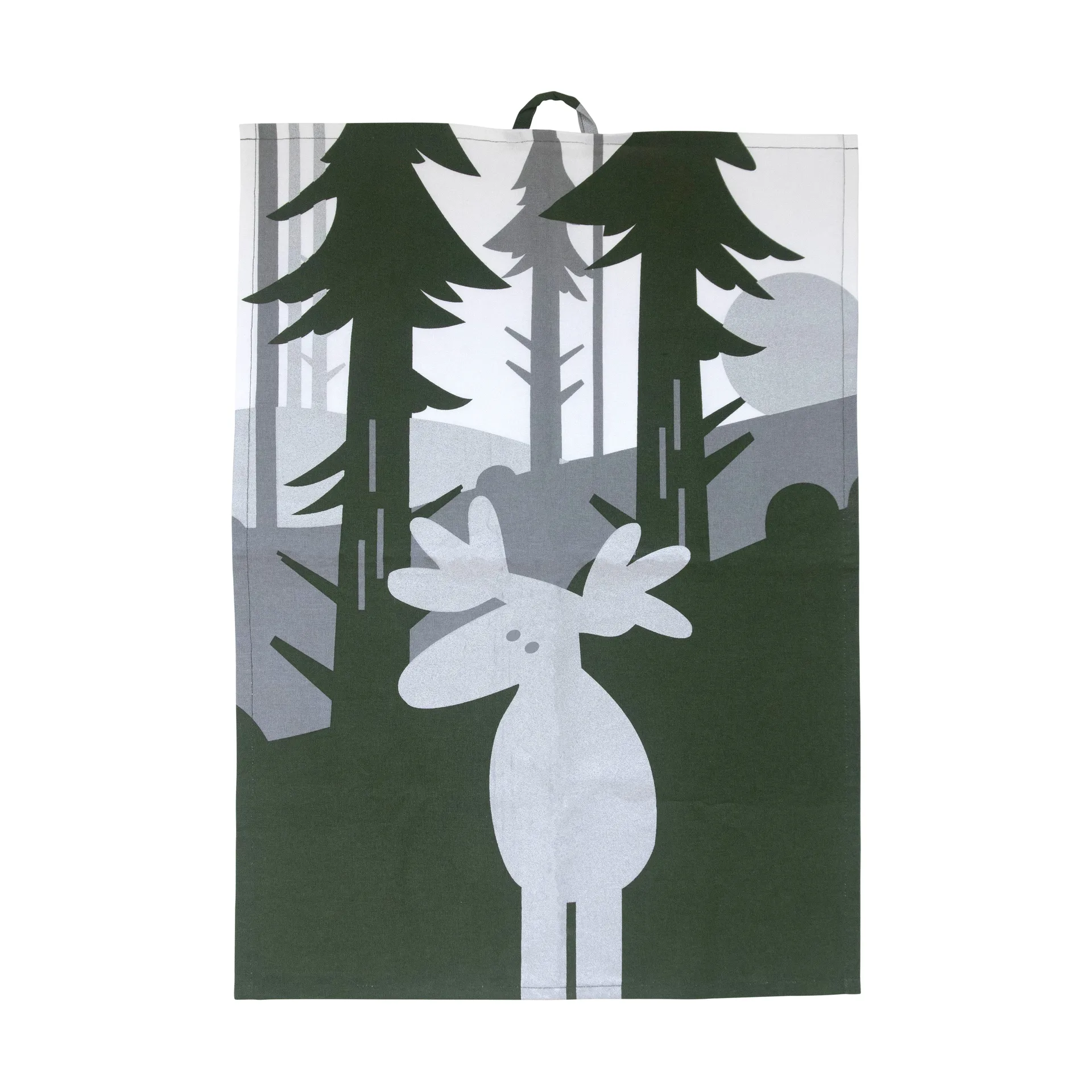 Serviette de cuisine Älg 50x70 cm, Vert-argent-blanc Pluto Design