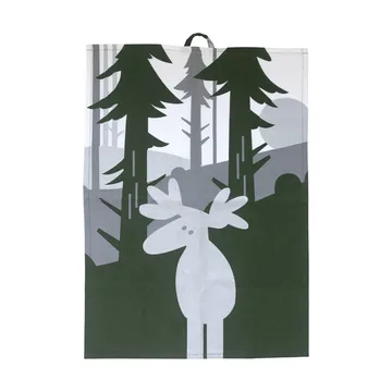 Serviette de cuisine Älg 50x70 cm - Vert-argent-blanc - Pluto Design