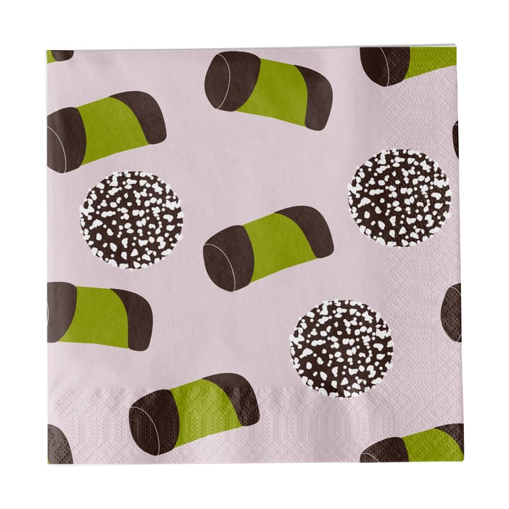 Serviette Like a Swede - Rose-vert-marron-blanc - Pluto Design