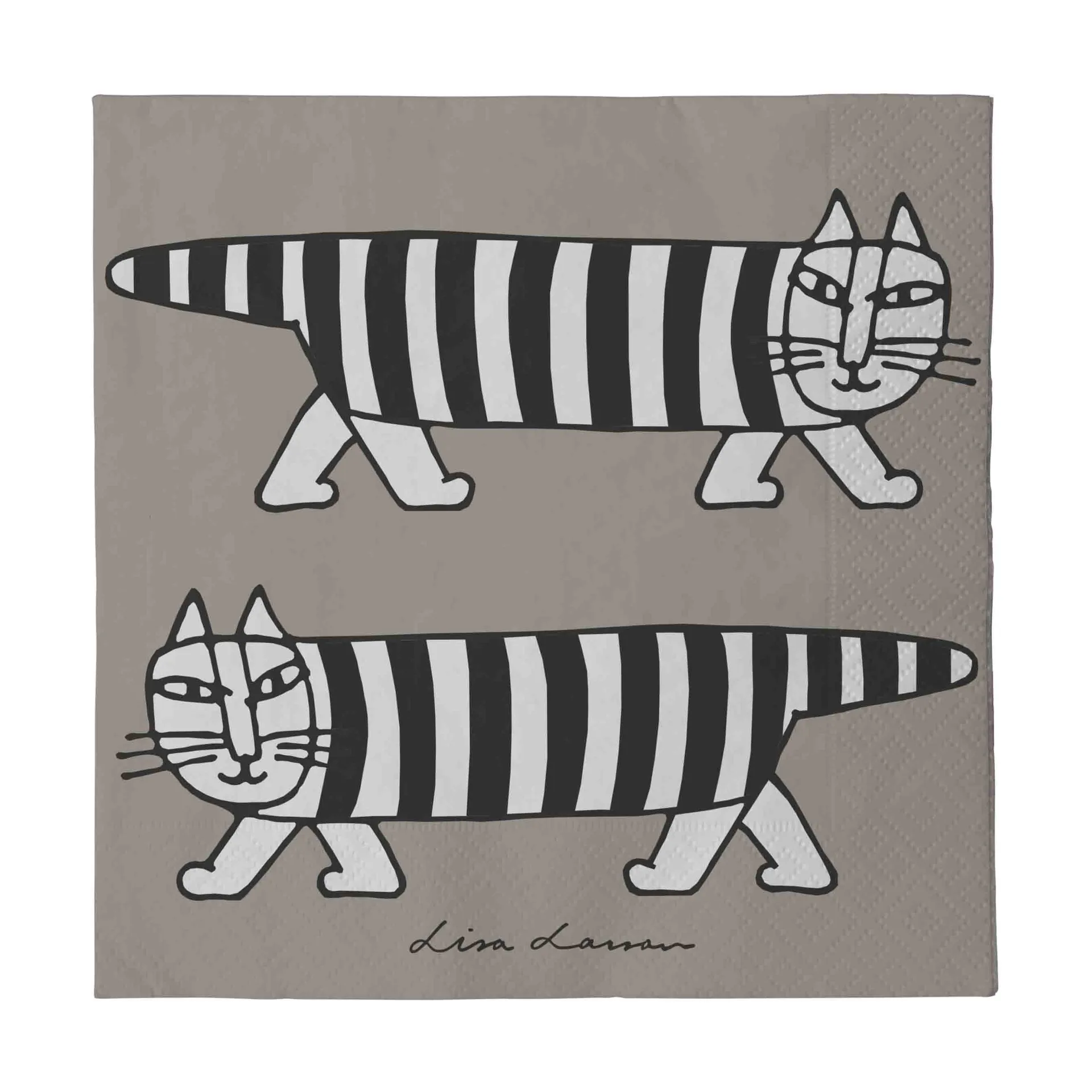 Serviettes Lisa Larsson Mikey lot de 24, Gris Pluto Design