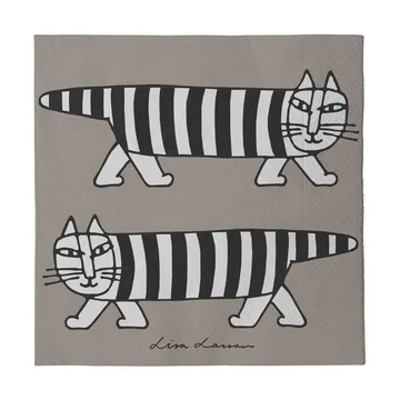 Serviettes Lisa Larsson Mikey lot de 24 - Gris - Pluto Design