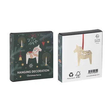 Suspension de Noël 3D Christmas horse - Or
 - Pluto Design