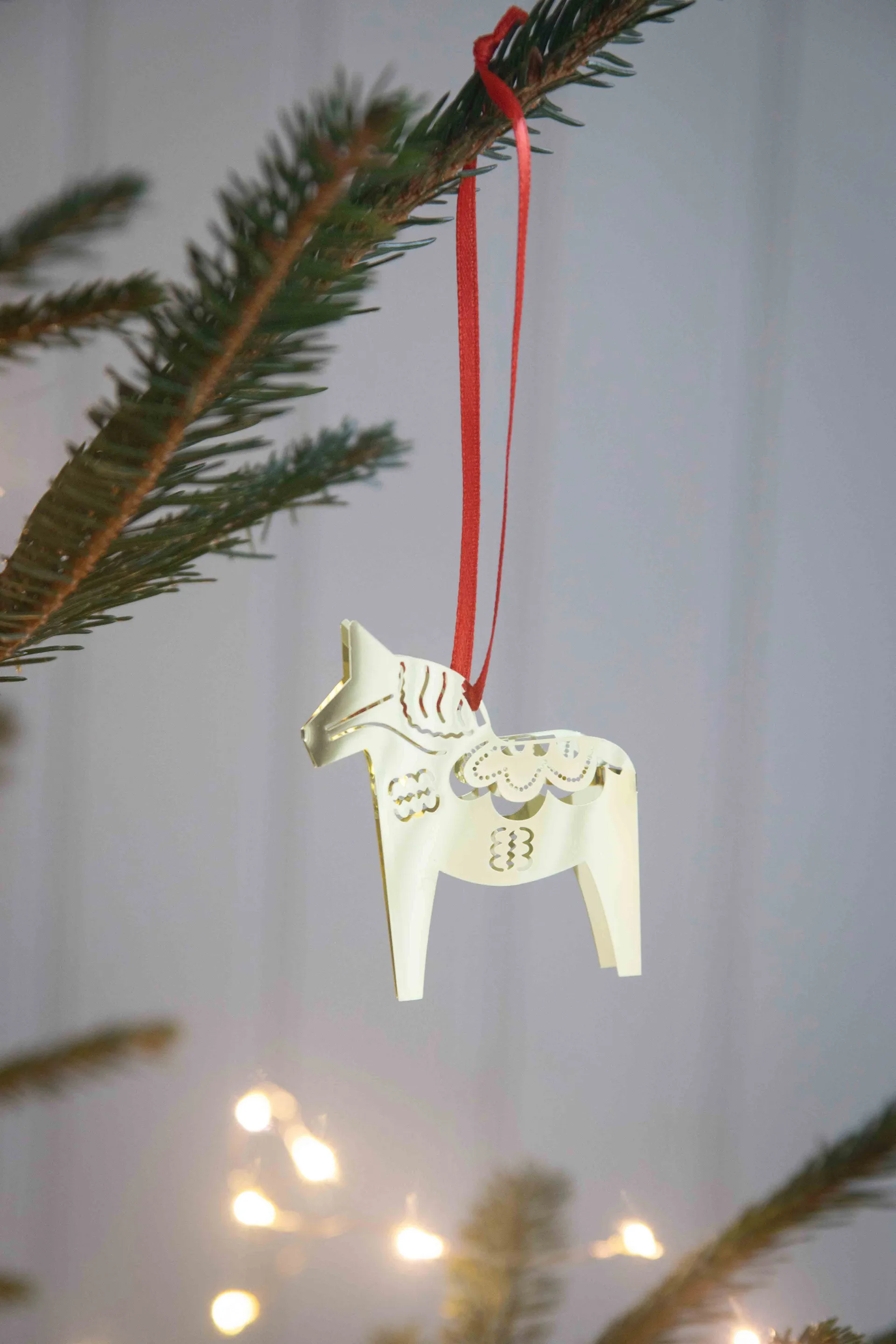 Suspension de Noël 3D Christmas horse, Or
 Pluto Design
