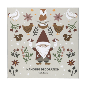 Suspension de Noël Fox & Santa - Argent - Pluto Design