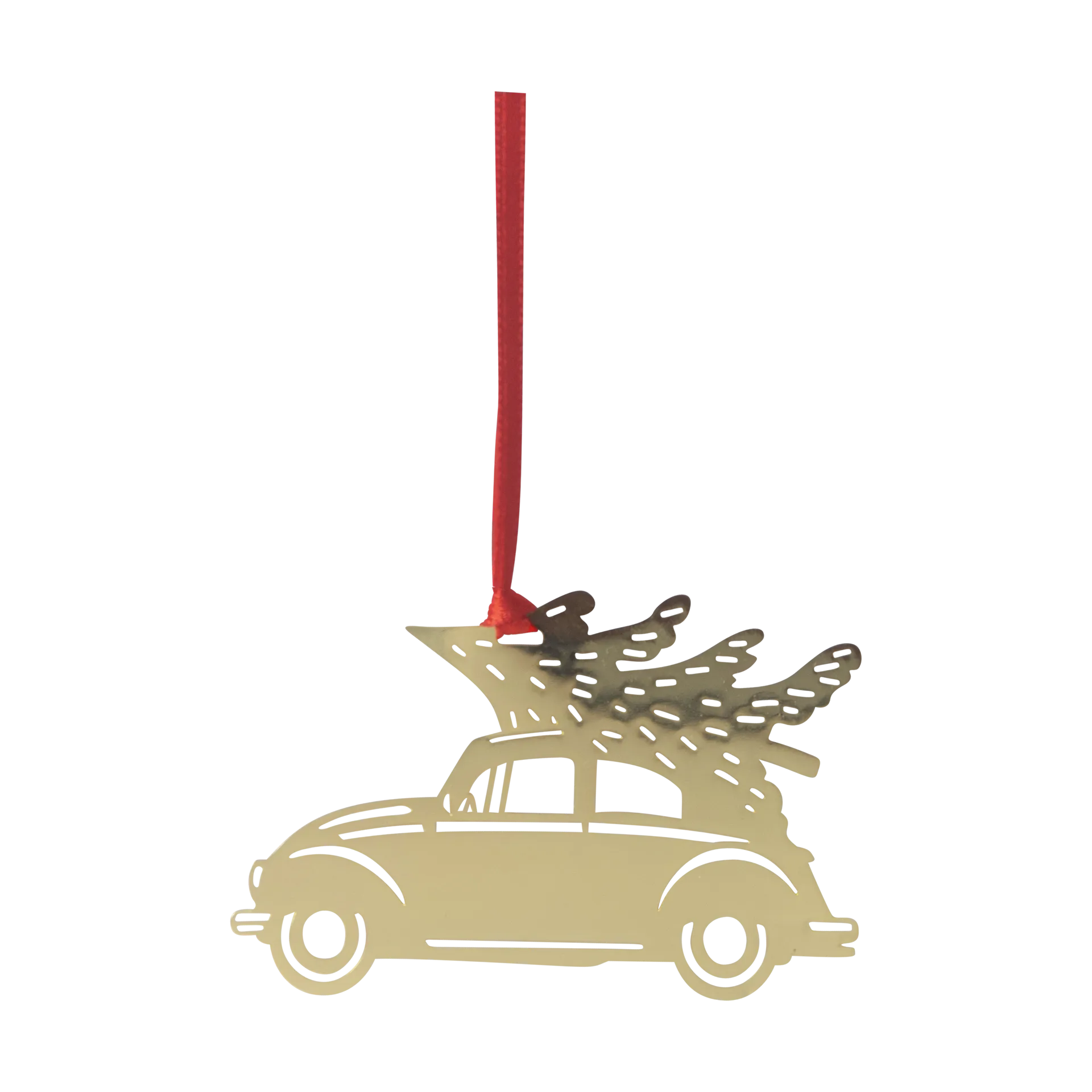 Suspension de sapin de Noël Christmas car, Or Pluto Design