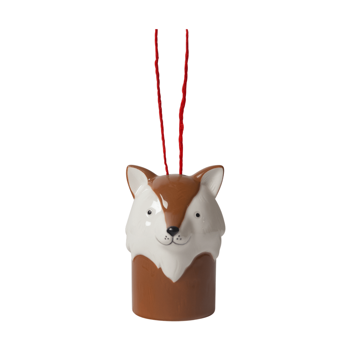 pluto design suspension de sapin de noël renard blanc-marron