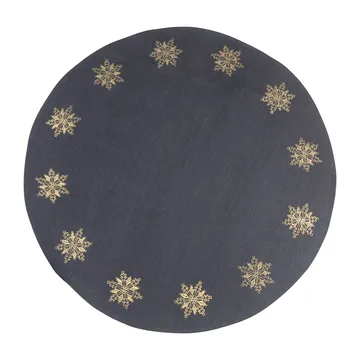 Tapis de sapin de Noël étoile de neige Ø110 cm - Gris-doré - Pluto Design