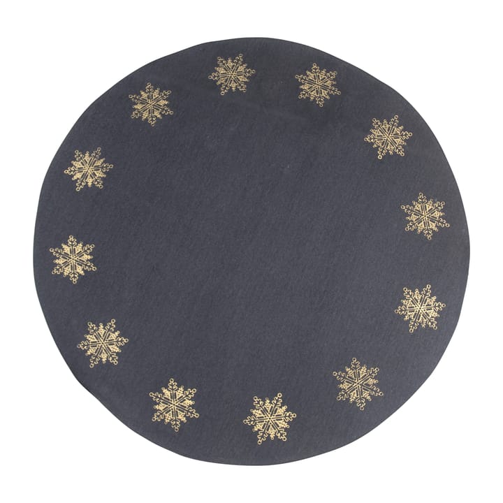 Tapis de sapin de Noël étoile de neige Ø110 cm - Gris-doré - Pluto Design