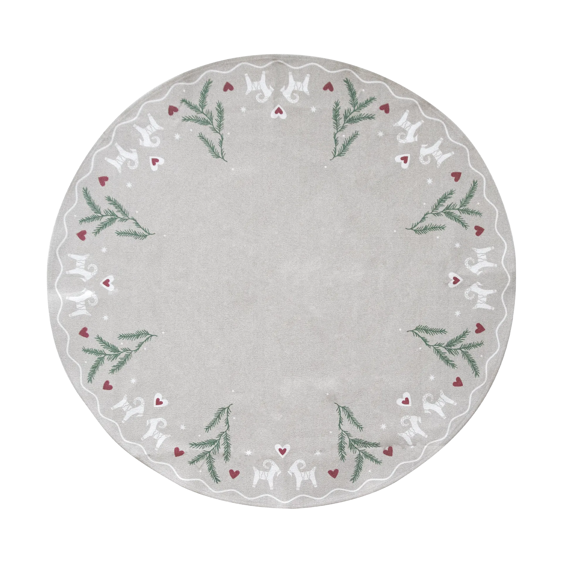 Tapis de sapin Yule Goat Ø110 cm, Beige Pluto Design