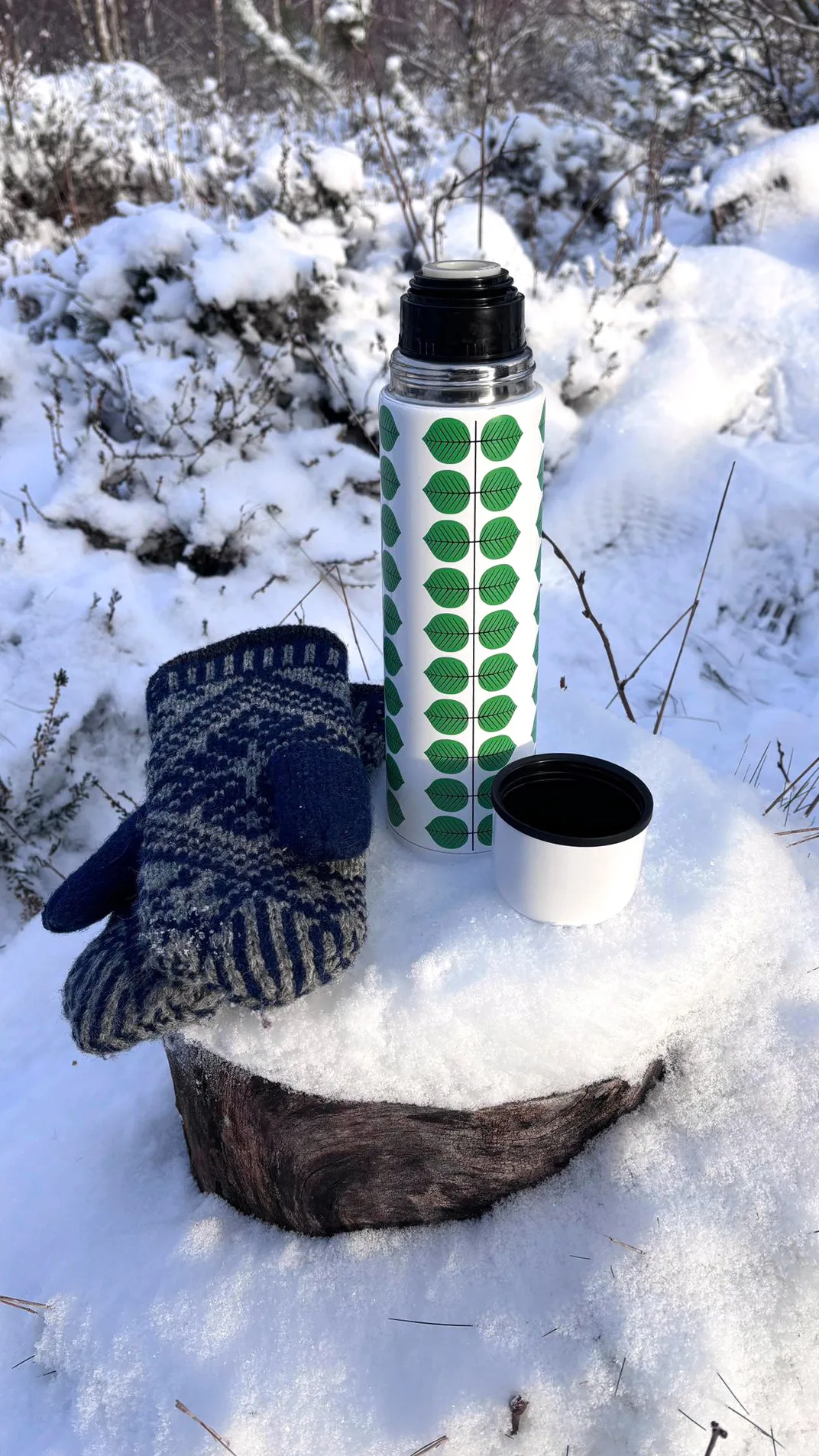 Thermos Berså 0.75l, Blanc-vert Pluto Design
