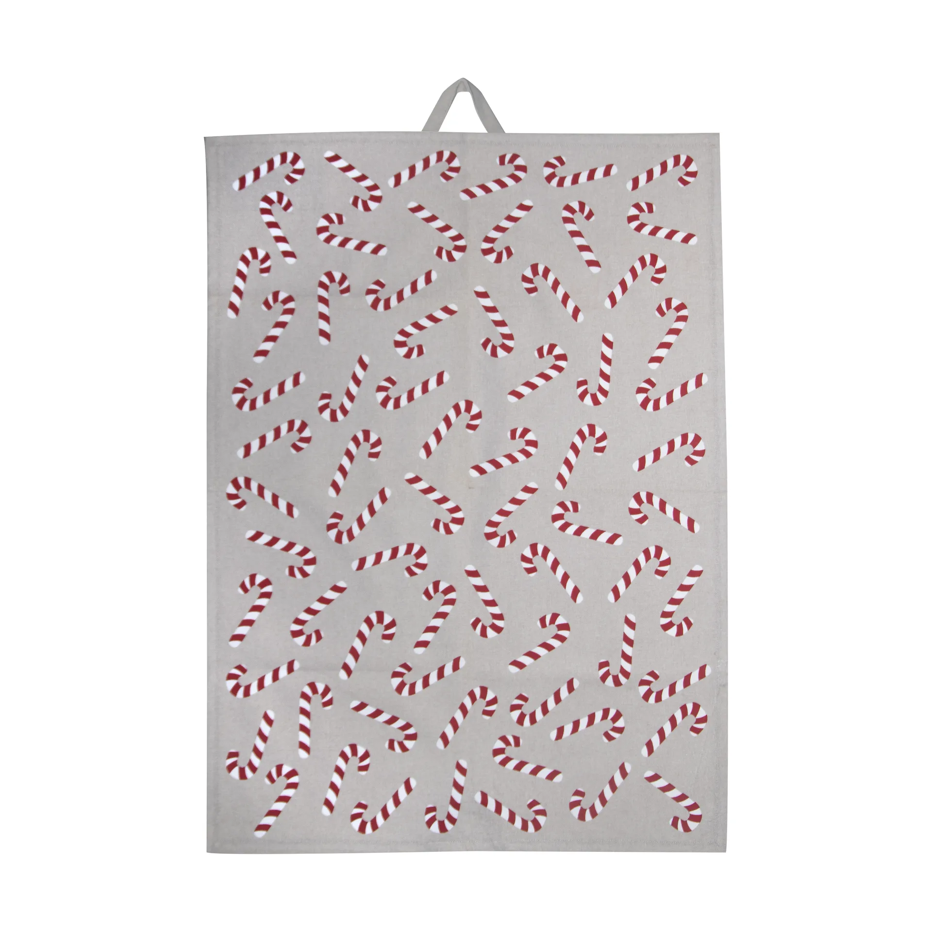 Torchon Candy cane 50x70 cm, Blanc-gris-rouge Pluto Design