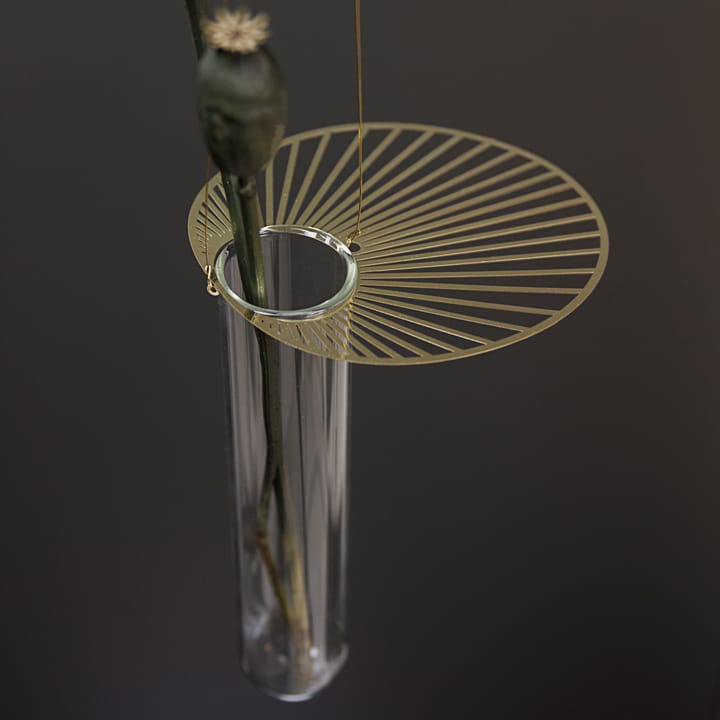 Vase suspendu Sun 15 cm, Transparent-doré Pluto Design