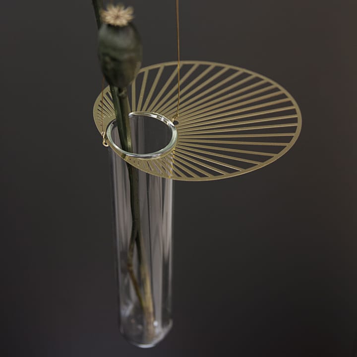 Vase suspendu Sun 15 cm - Transparent-doré - Pluto Design