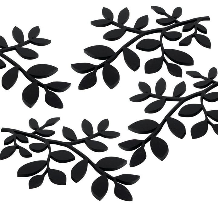 Dessous de plat en feuilles - noir - Pluto Produkter