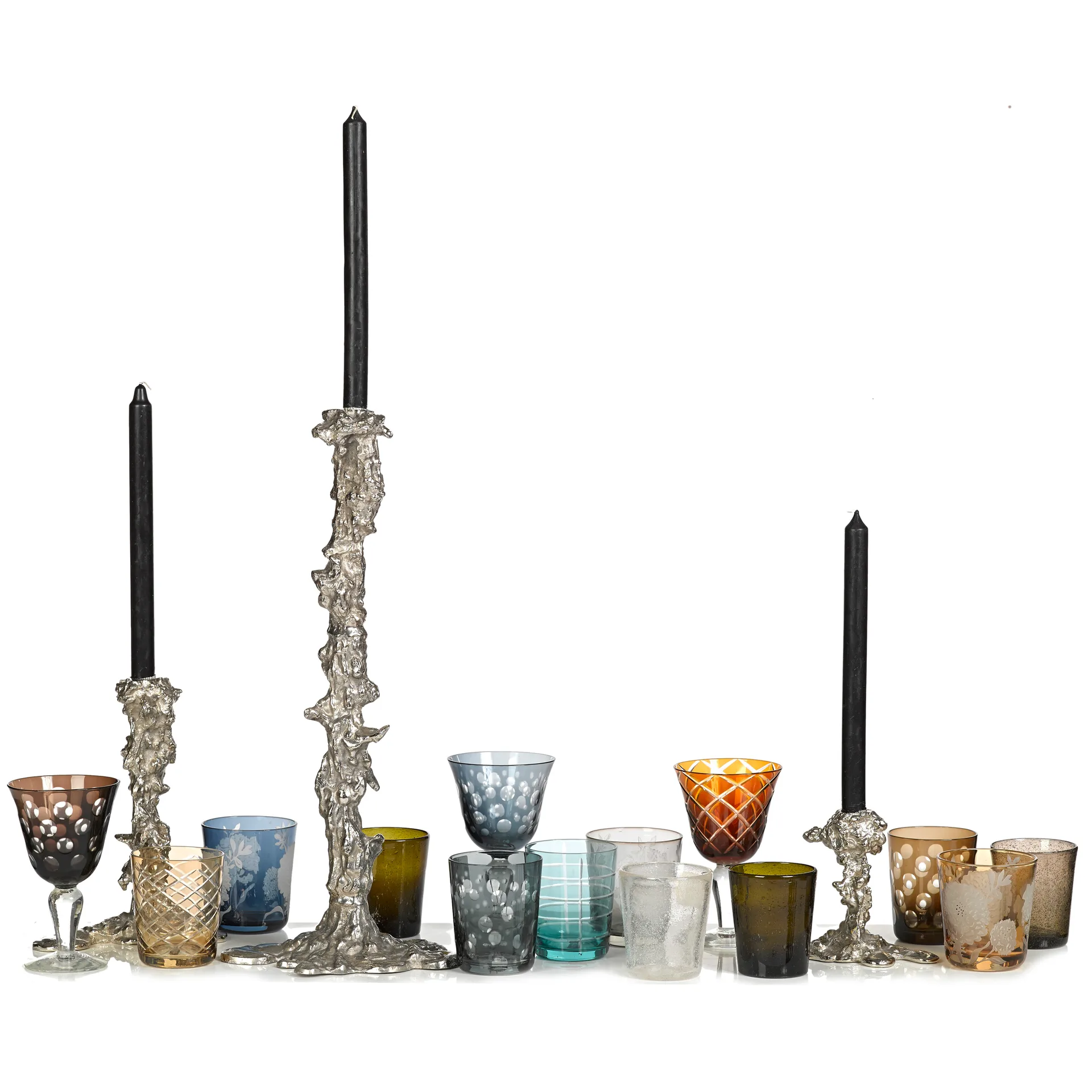 Bougeoir Drip L 25 cm, Argent POLSPOTTEN