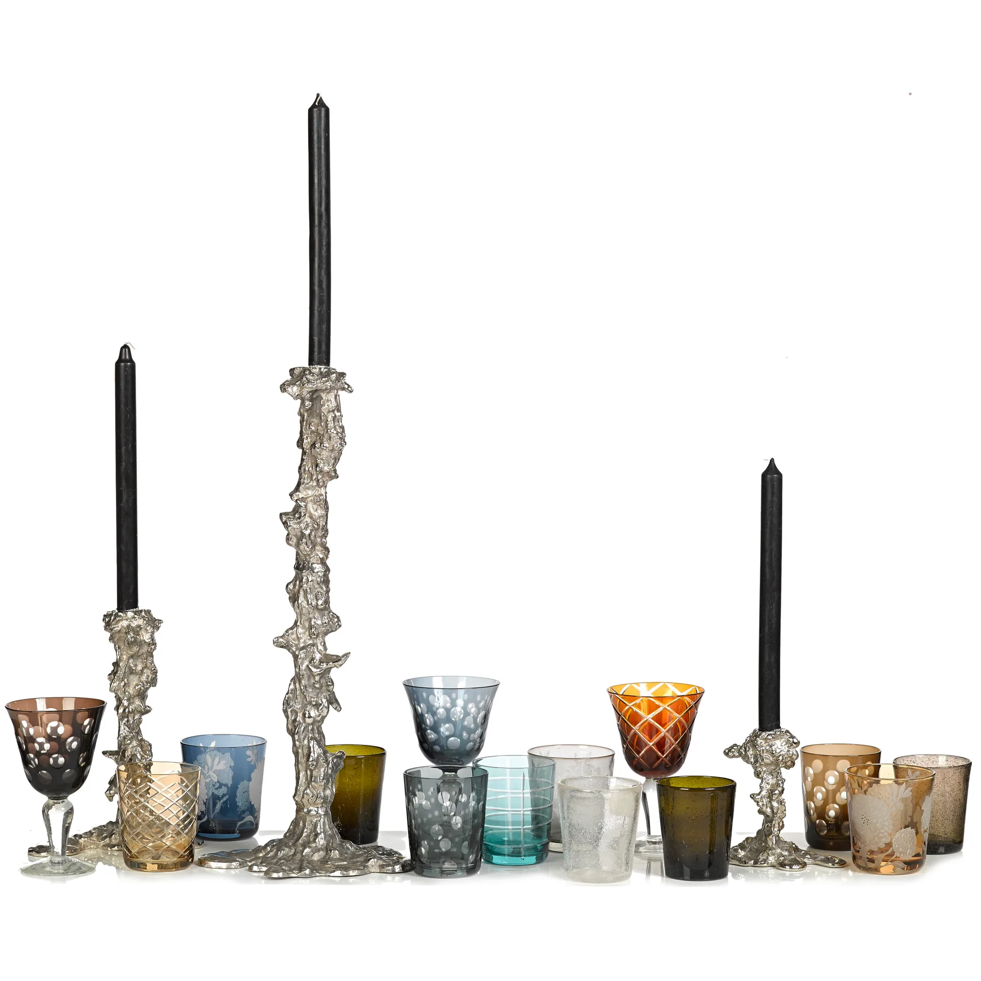 Bougeoir Drip S 14 cm, Argent POLSPOTTEN