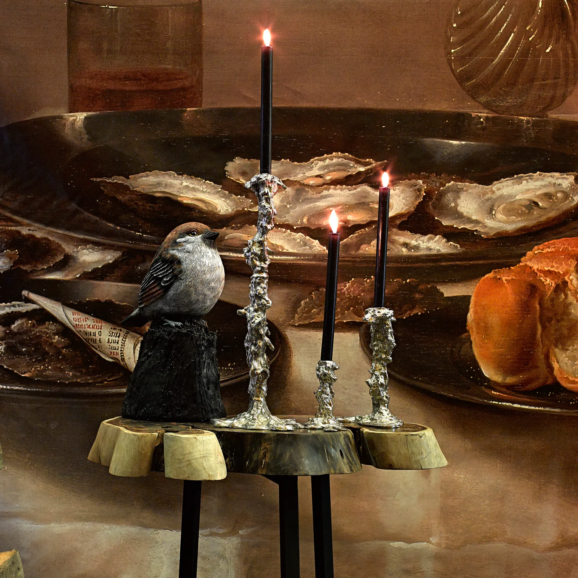 Bougeoir Drip S 14 cm, Argent POLSPOTTEN