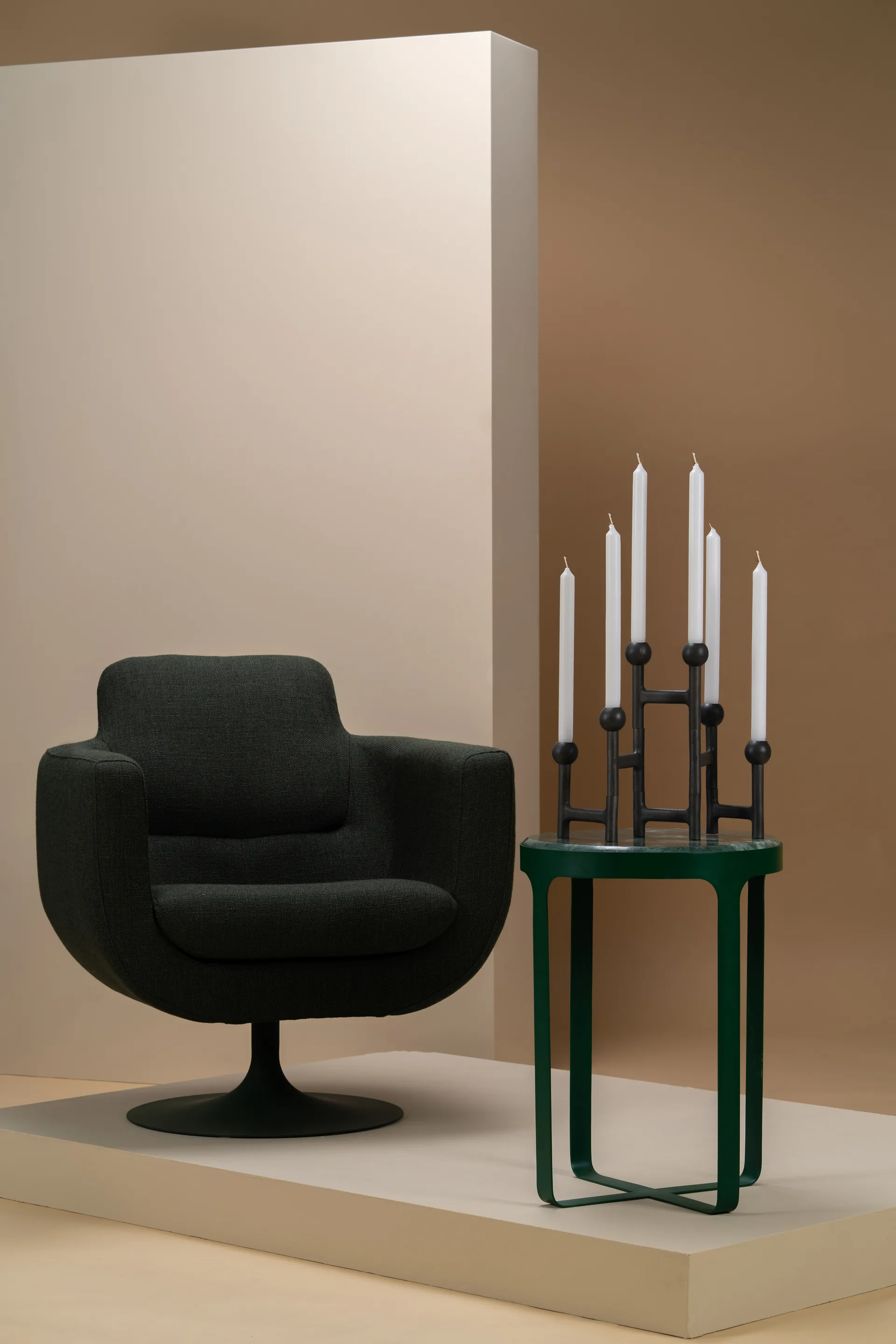 Bougeoir Round Folding 56x30 cm, Gris foncé POLSPOTTEN