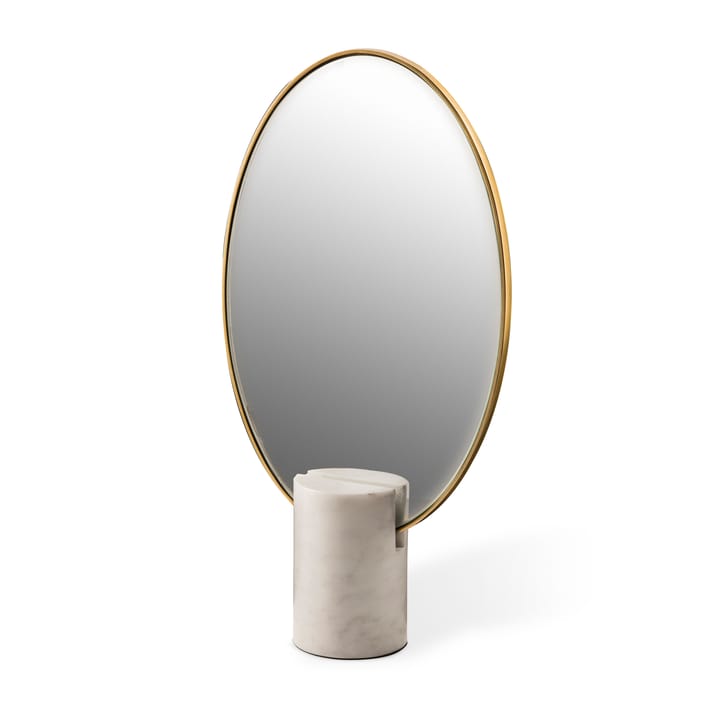 Miroir de table Oval Marble - Blanc - POLSPOTTEN
