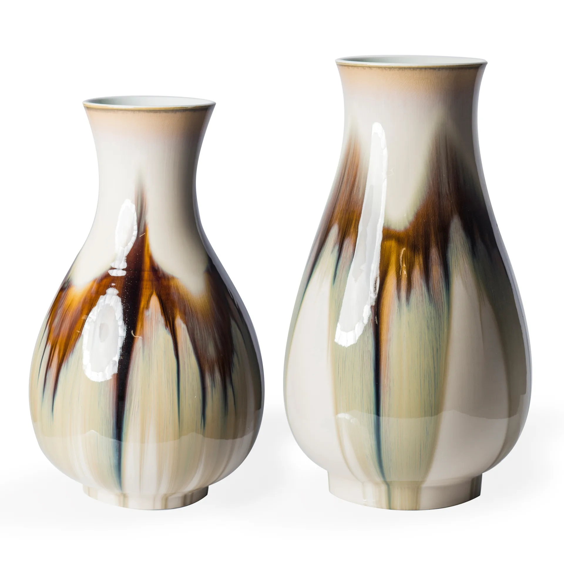 Vase Crazy Perry M 55,5 cm, Beige-marron POLSPOTTEN