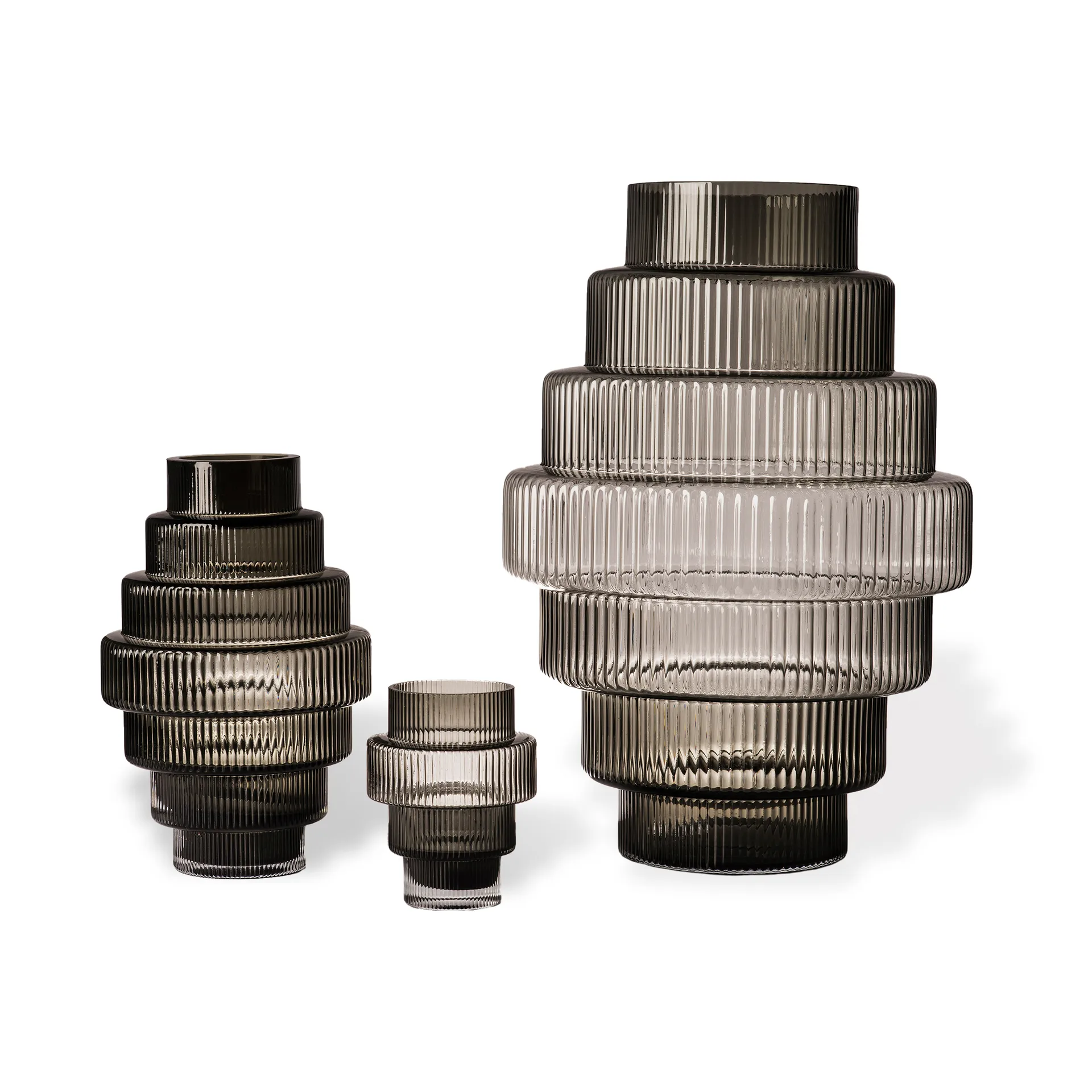 Vase Steps L 50 cm, Gris foncé POLSPOTTEN