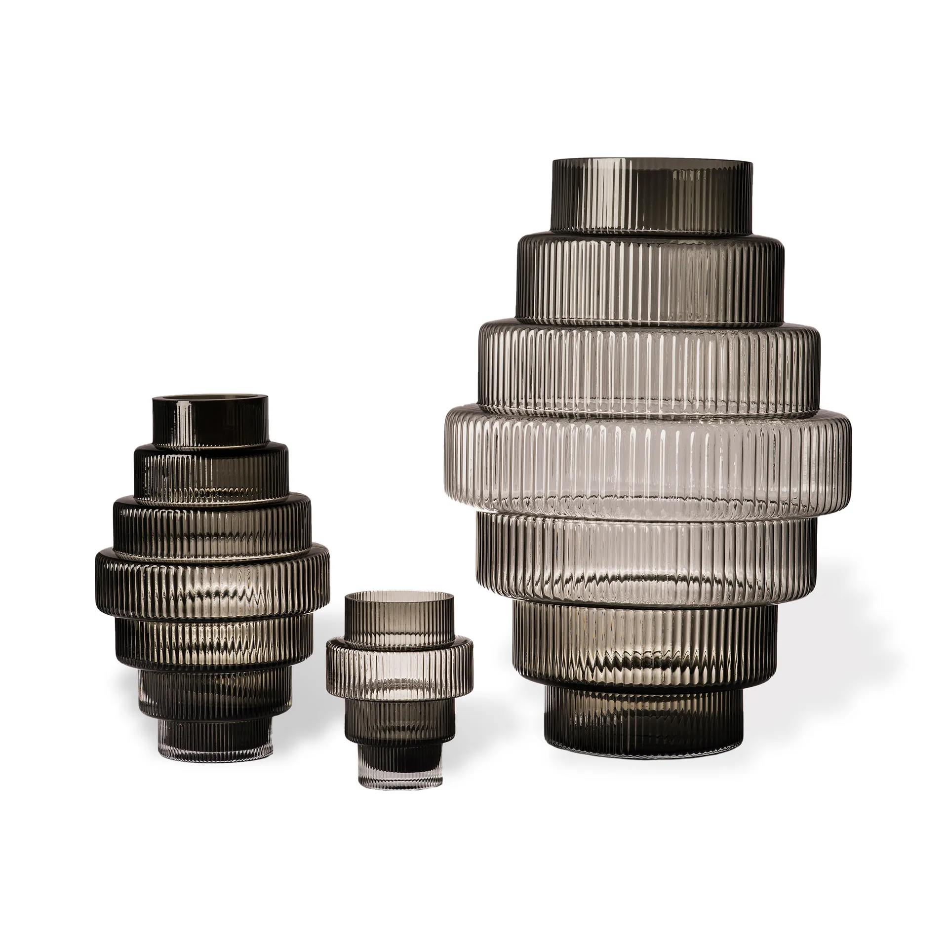 Vase Steps S 30 cm, Gris foncé POLSPOTTEN