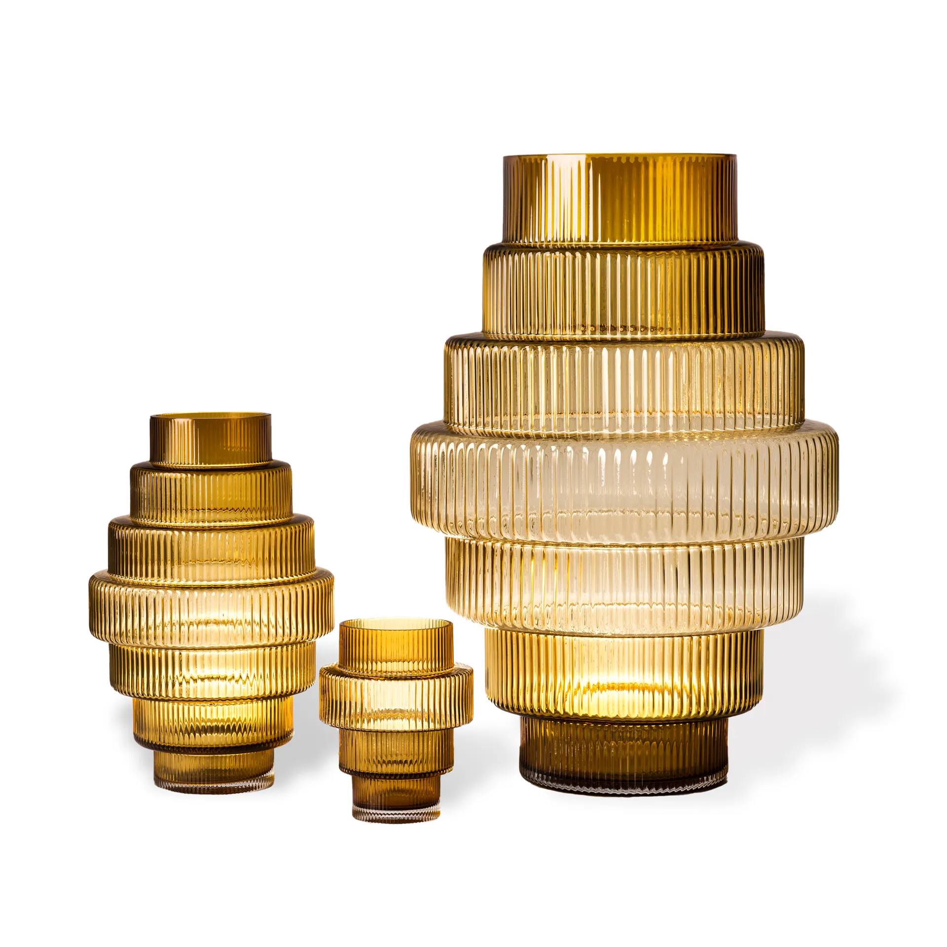 Vase Steps S 30 cm, Ocre POLSPOTTEN