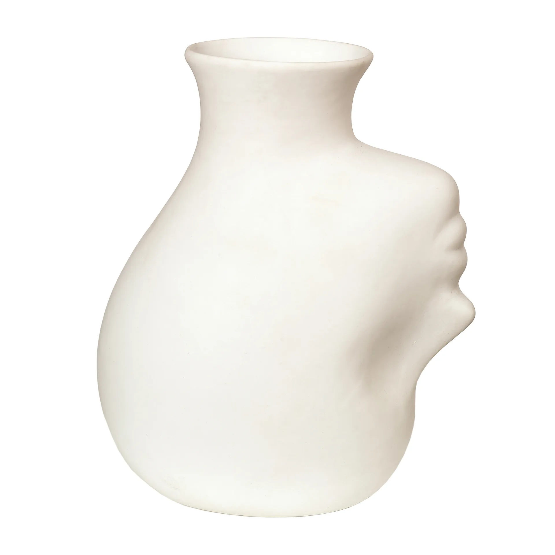 Vase Upside-down Head 25 cm, Blanc POLSPOTTEN