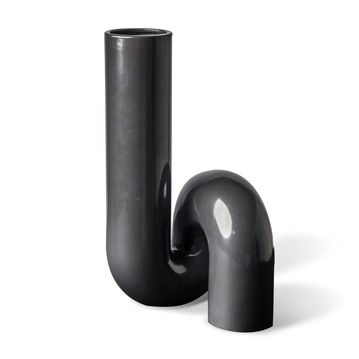 POLSPOTTEN Vase Yourtube 37 cm Noir | Design Scandinave | Vases | Noir