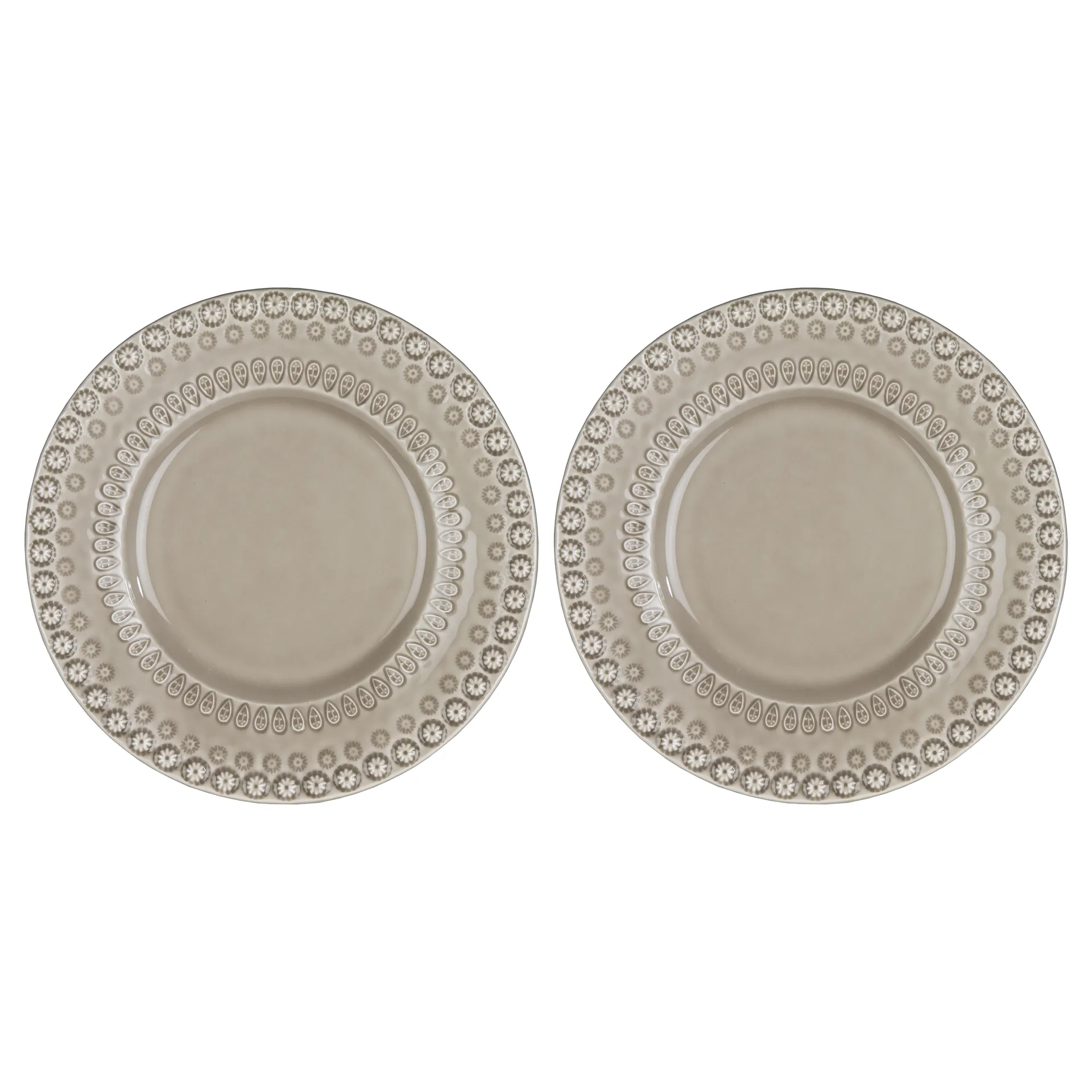 Assiette à dessert Daisy Ø22 cm Lot de 2, Greige (beige) PotteryJo