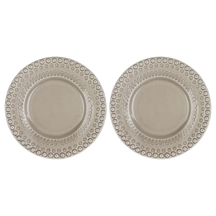 Assiette à dessert Daisy Ø22 cm Lot de 2, Greige (beige) PotteryJo
