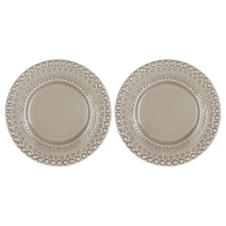 Assiette à dessert Daisy Ø22 cm Lot de 2 - Greige (beige) - PotteryJo