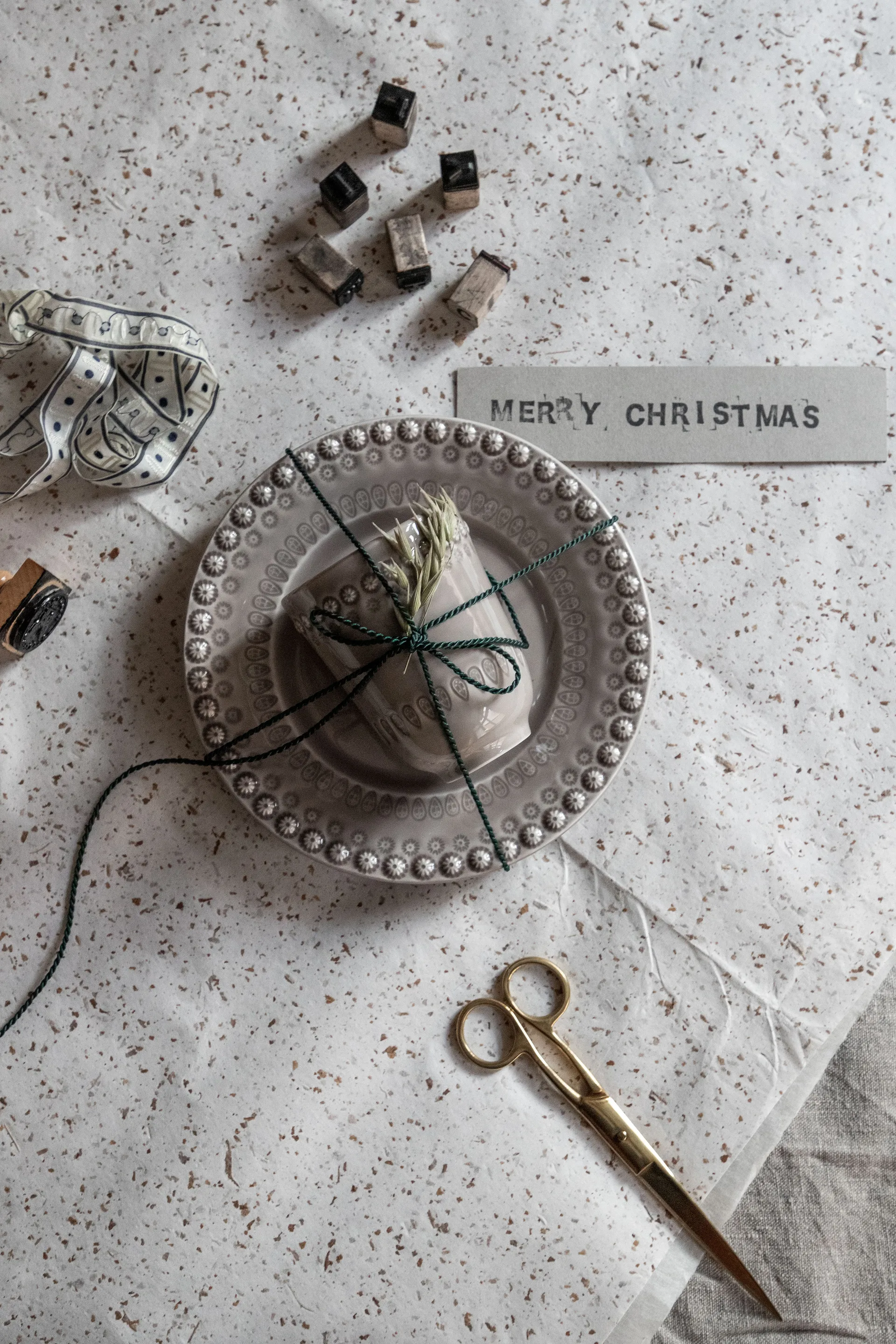 Assiette à dessert Daisy Ø22 cm Lot de 2, Soft grey (gris) PotteryJo