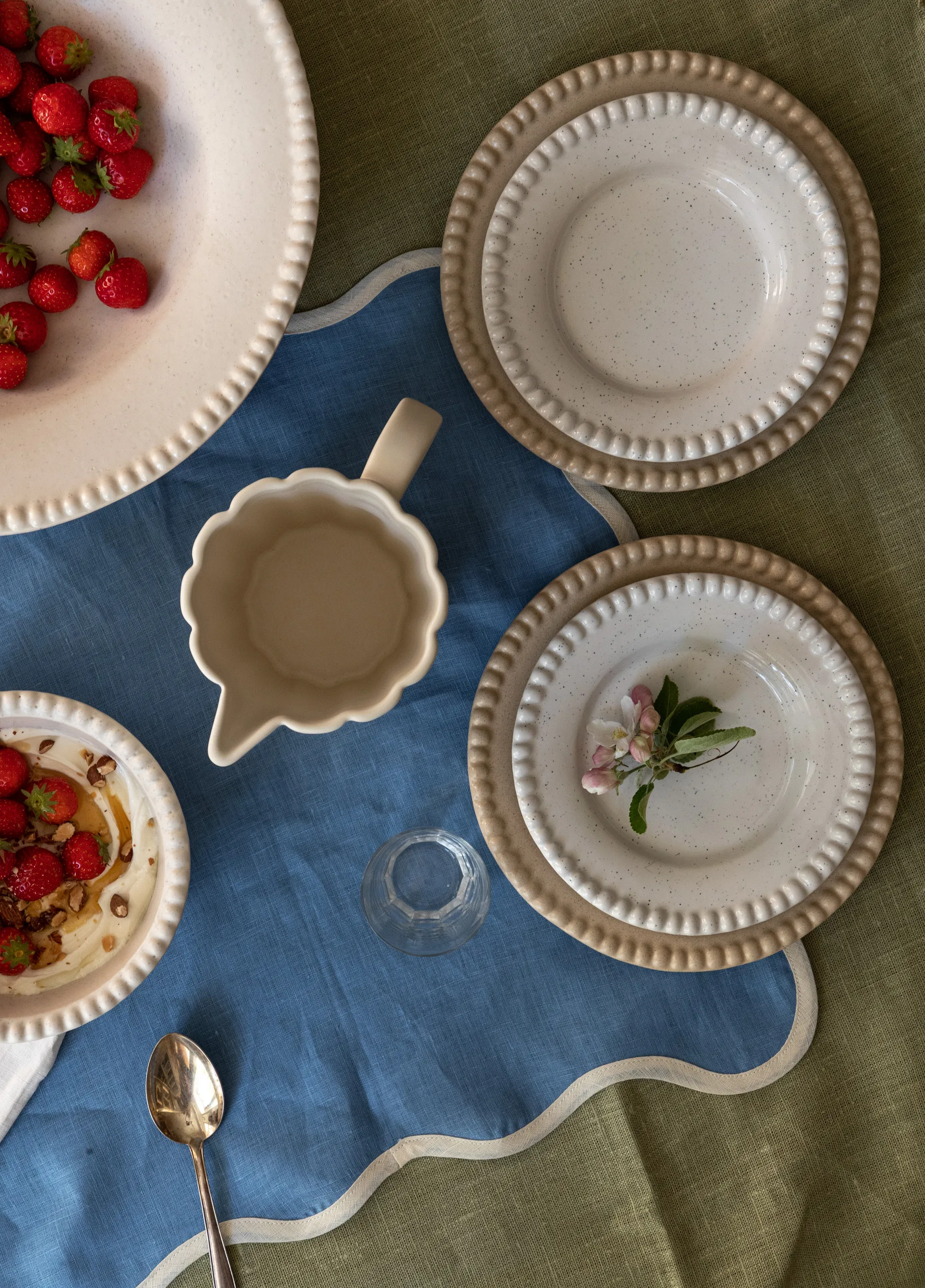 Assiette à pâtes Daria Ø35 cm, Cotton white matte PotteryJo