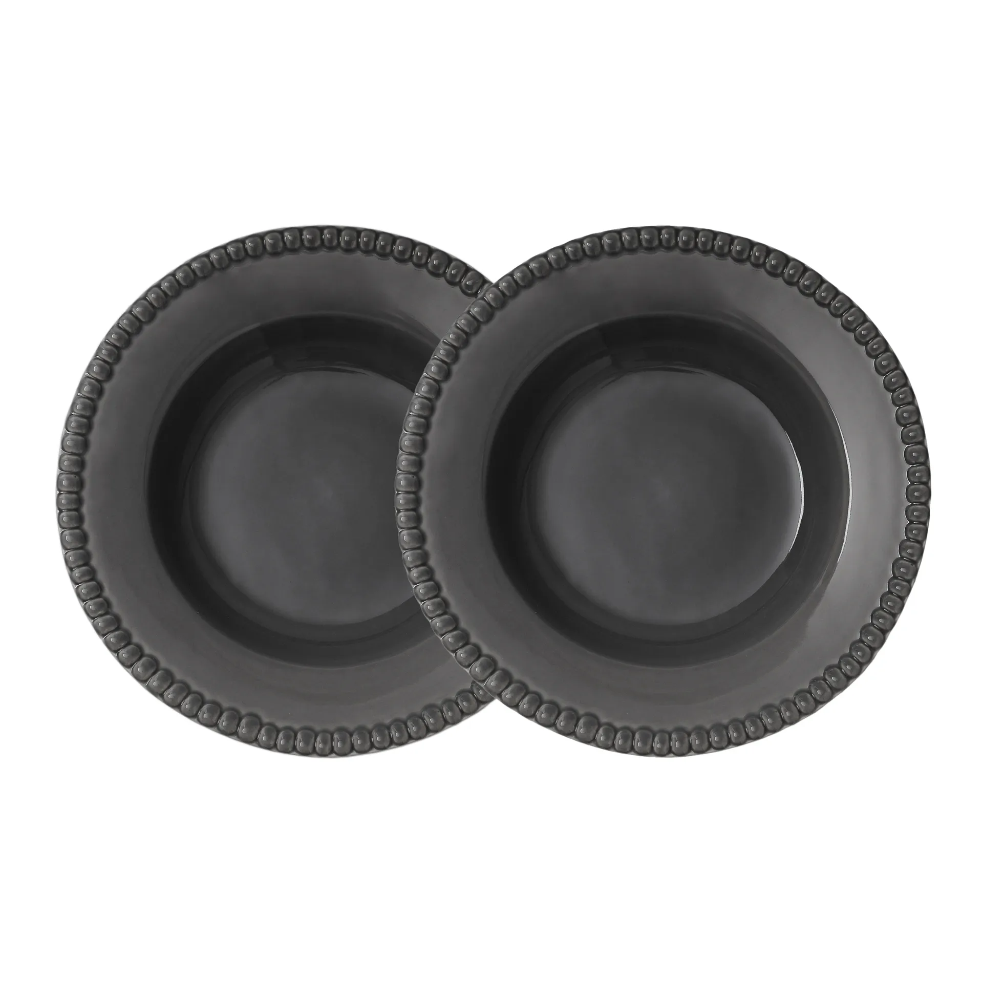 Assiette creuse Daria Ø26 cm Lot de 2, Clean grey PotteryJo