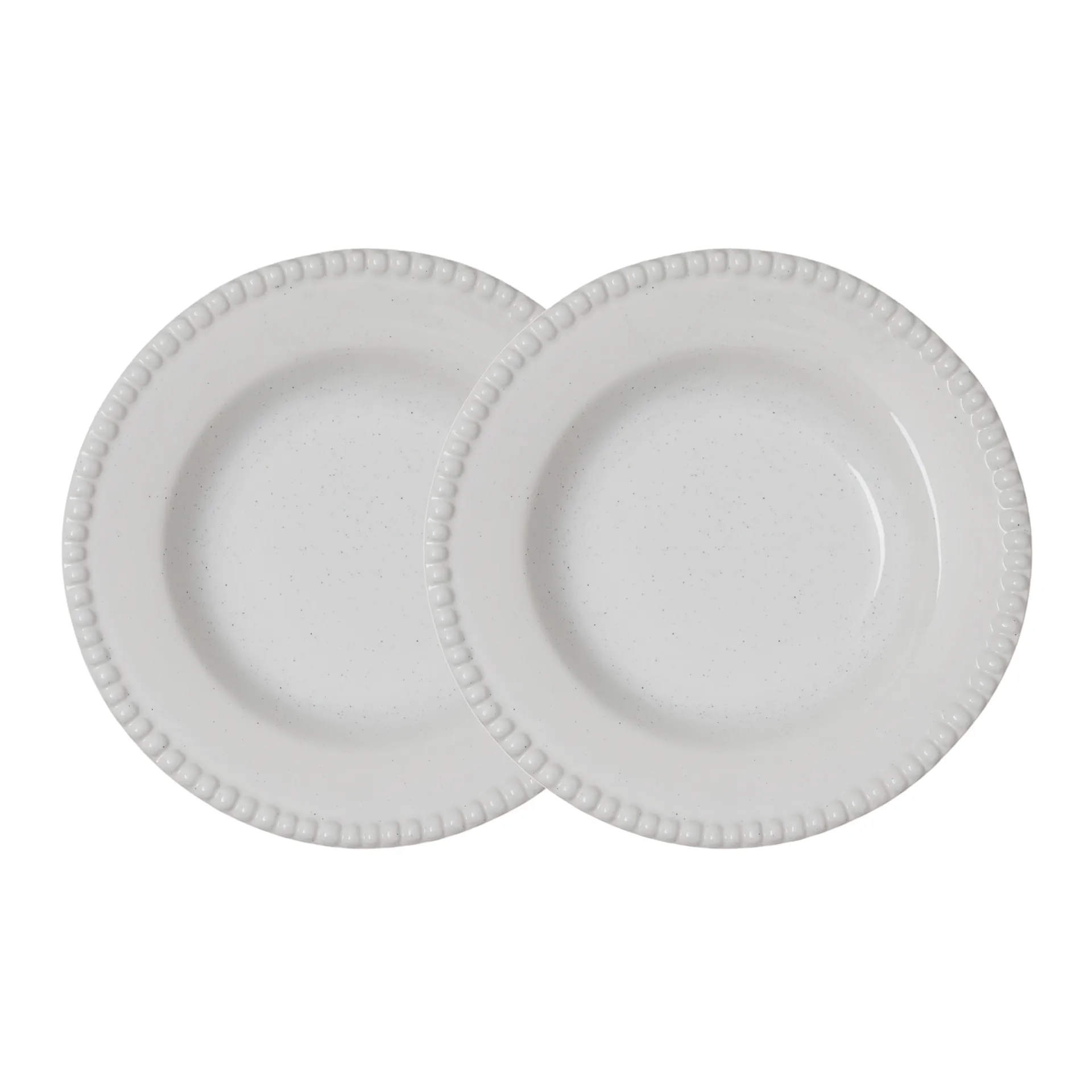 Assiette creuse Daria Ø26 cm Lot de 2, Cotton white shiny PotteryJo