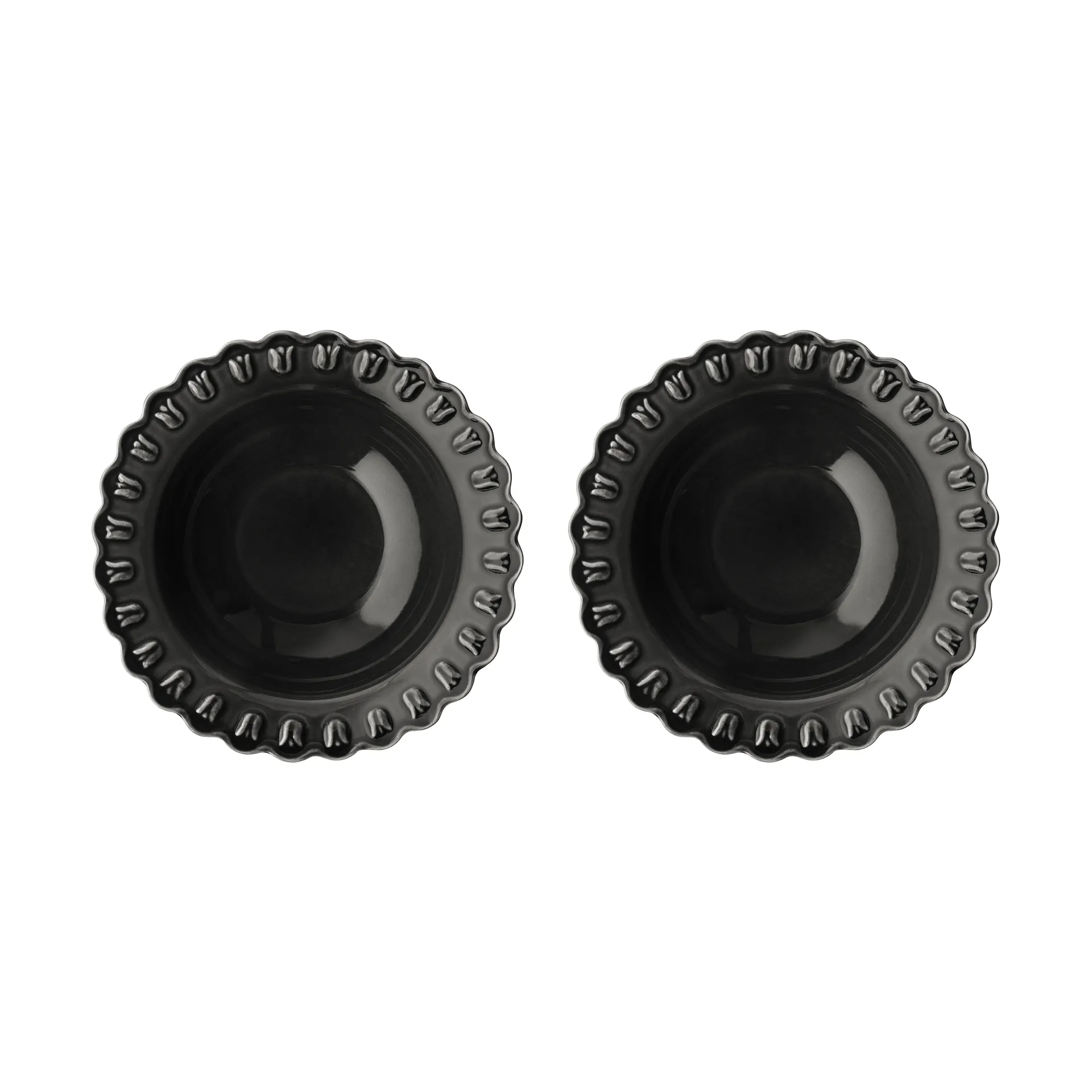 Assiette creuse Tulipa Ø23 cm Lot de 2, Almost black PotteryJo